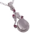 Moonlight Divinity Ruby Moonstone Sterling Silver Necklace Online