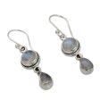 Shimmer Moonstone Sterling Silver Dangle Earrings Online Hot Sale