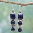 Royal Glamour Lapis Lazuli Drop Earrings Fashion