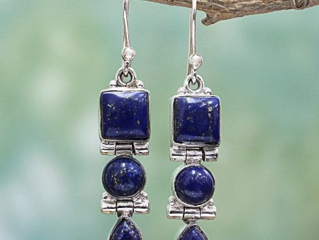 Royal Glamour Lapis Lazuli Drop Earrings Fashion