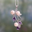 Pearl & Amethyst Floral Pendant Necklace Online Hot Sale