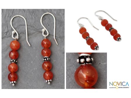 Pillars of Energy Carnelian Earrings on Sale