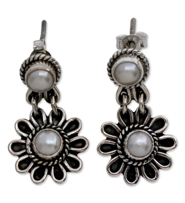 Pristine Blossom Pearl Earrings Online Hot Sale