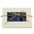 Blue Maya Night Blank Greeting Cards with Guatemala Weaving Inset (Set of 4) Discount