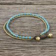 Ringing Beauty Brass and Calcite Beaded Anklet from Thailand Supply