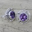 Purple Wheels Amethyst Stud Earrings Supply