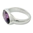 Purple Crown Amethyst & Silver Cocktail Ring For Sale