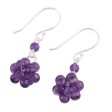 Regal Temptation Amethyst & Silver Beaded Earrings For Sale