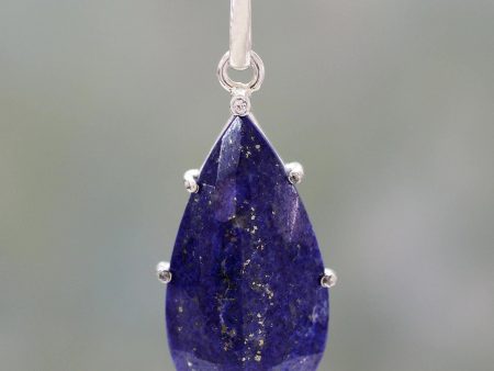 Royal Droplet Lapis Lazuli Pendant Necklace Sale