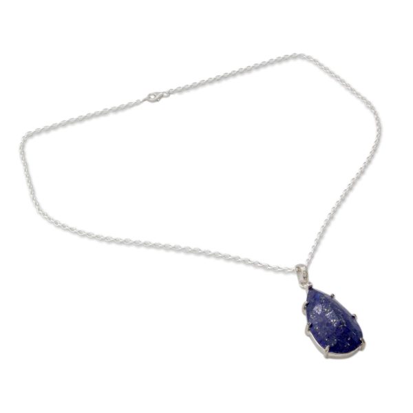 Royal Droplet Lapis Lazuli Pendant Necklace Sale