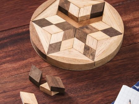 Star of David Star Shaped Wood Puzzle Game from Thailand Fashion