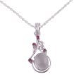 Moonlight Divinity Ruby Moonstone Sterling Silver Necklace Online