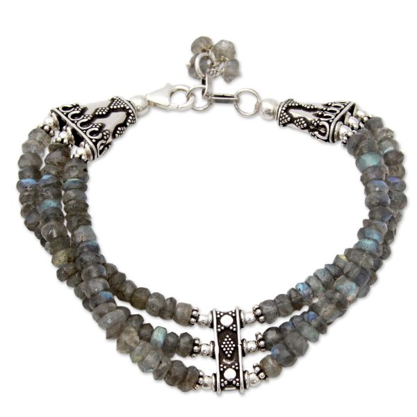 Mystery of Love Silver Labradorite Beaded Bracelet Fashion