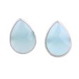 Raindrop Prisms Silver Chalcedony Earrings Online now