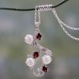 Nature s Gift Garnet Pearl Necklace For Cheap