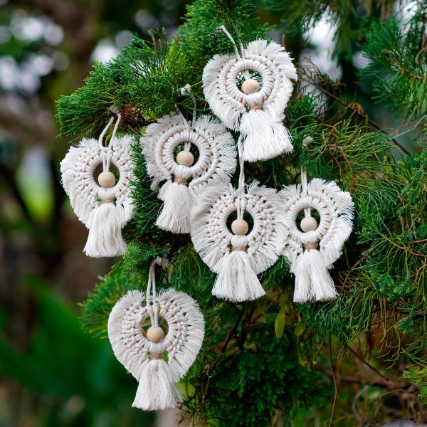 Snow Angels Cotton and Bamboo Angel Holiday Ornaments (Set of 6) Supply