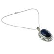 Seductive Blue Sterling Silver Necklace Fashion