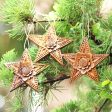 Sunny Christmas Hand Carved Star-Shaped Holiday Ornaments (Set of 3 Sale