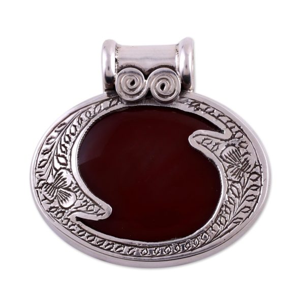 Royal Amulet Sterling Silver Pendant For Sale