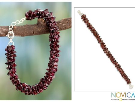 Love s Fortunes Garnet Beaded Bracelet For Cheap