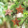 Sunny Christmas Hand Carved Star-Shaped Holiday Ornaments (Set of 3 Sale