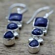 Royal Glamour Lapis Lazuli Drop Earrings Fashion