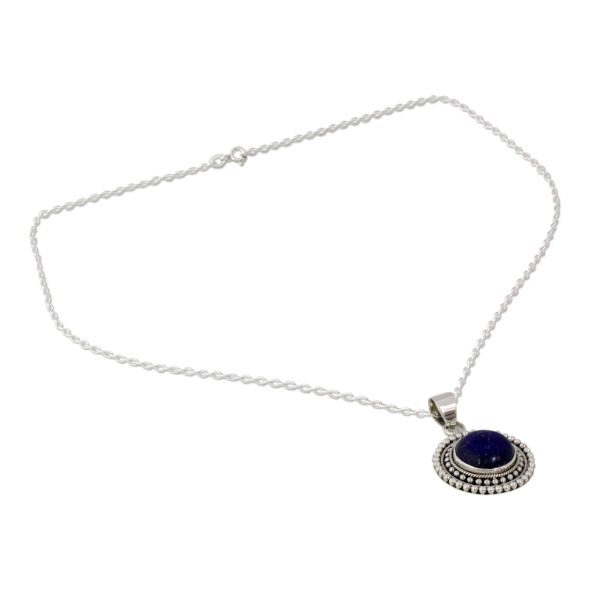 Royal Sunset Lapis Lazuli Pendant Necklace For Sale