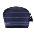 Tactic Stripes in Navy Handwoven Cotton Cosmetic Bag in Navy from Guatemala Discount