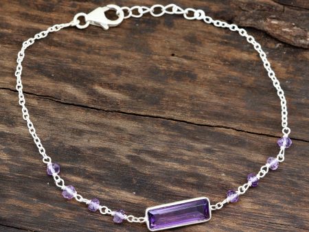 Magical Prism 3.5-Carat Amethyst Pendant Bracelet from India Sale