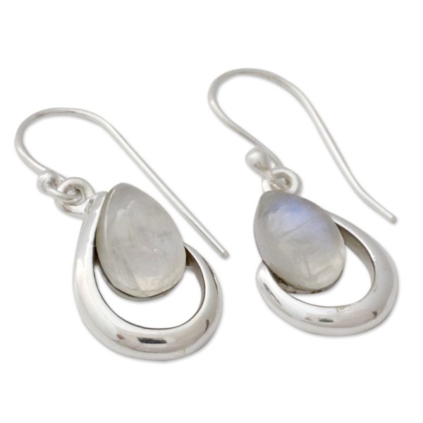 Sublime Symmetry India Handcrafted Rainbow Moonstone Earrings Online