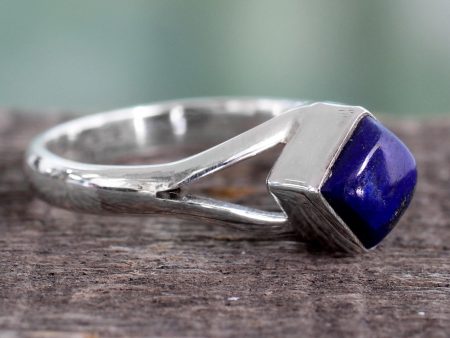 Regal Blue Lapis Lazuli Silver Ring For Cheap