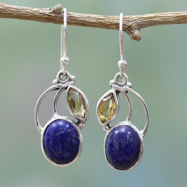 Starry Beauties Lapis Lazuli Dangle Earrings Online Sale