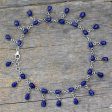 Royal Dewdrops Lapis Lazuli & Silver Anklet For Discount