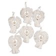 Snow Angels Cotton and Bamboo Angel Holiday Ornaments (Set of 6) Supply