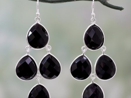 Midnight Chandelier Sterling Silver Earrings Sale