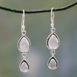 Misty Teardrops Moonstone Dangle Hook Earrings Cheap