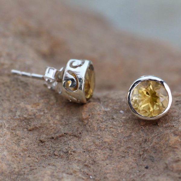 Spark of Life Citrine Stud Earrings Sale