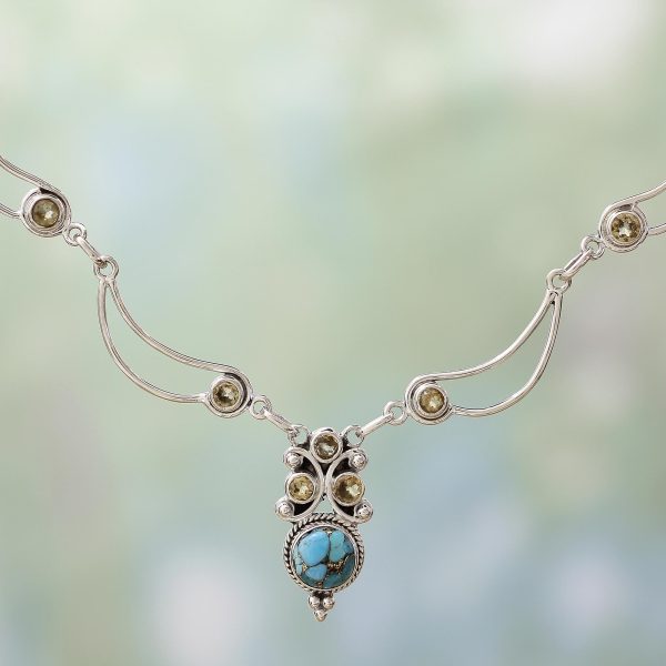 Radiant Princess Multi-Gem Silver Necklace Online Hot Sale