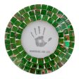 Moradabad Meadows 4 x 4 Green Glass Handcrafted Indian Mosaic Picture Frame Cheap