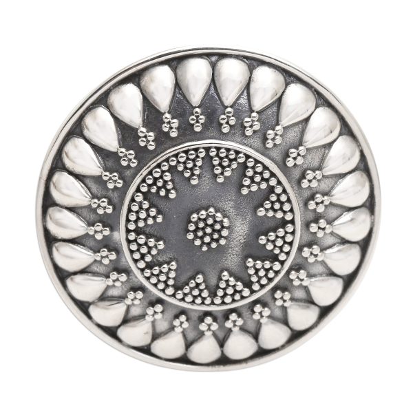 Solar Flair Oxidized Sterling Silver Sun Cocktail Ring Online Sale