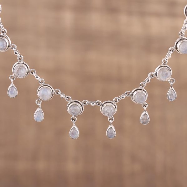 Shimmer Moonstone Waterfall Necklace Online now