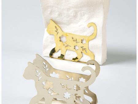 Fancy Cat Mixed Metal Napkin Holder Discount