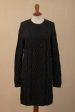 Long Lines in Charcoal Alpaca Tunic Sweater Dress For Discount