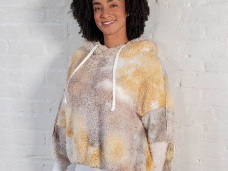 Tie-Dye Plush Sherpa Fleece Hoodie Supply