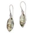 Nepenthes in Green Checkerboard Faceted Prasiolite Drop Earrings Supply