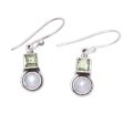 Moonglow Garden Peridot Pearl Dangle Earrings Fashion