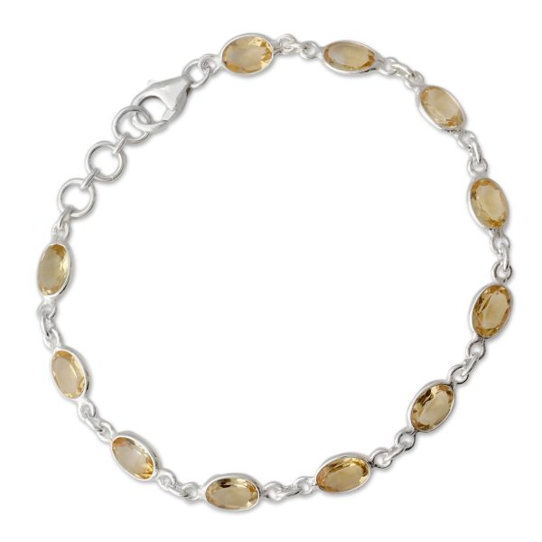 Romantic Yellow Tennis Bracelet For Cheap