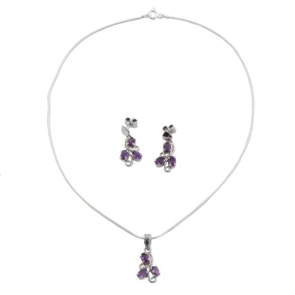 Mystical Blooms Amethyst Jewelry Set Cheap