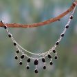 Midnight Cascade Onyx & Silver Waterfall Necklace Online