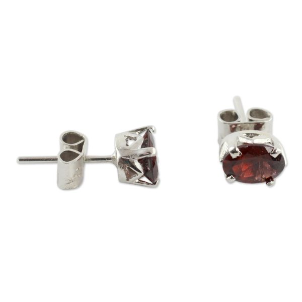 Scintillate Garnet Stud Earrings Cheap